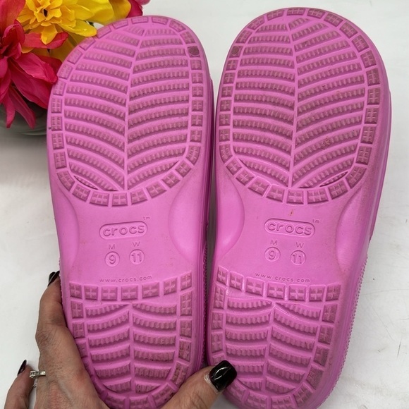 Crocs Purply Pink Slide Sandals Women's Size 11 CR4992 - Picture 6 of 8